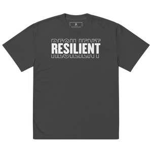 Chayil BOSS RESILIENT Motif Slogan Short-Sleeve Unisex T-Shirt || Oversized Printed Tees || 300G Heavy Duty Premium Tee Shirt with Graphic